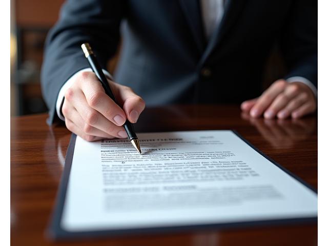A document with 'Non-Disclosure Agreement' headline being signed, reflecting confidentiality