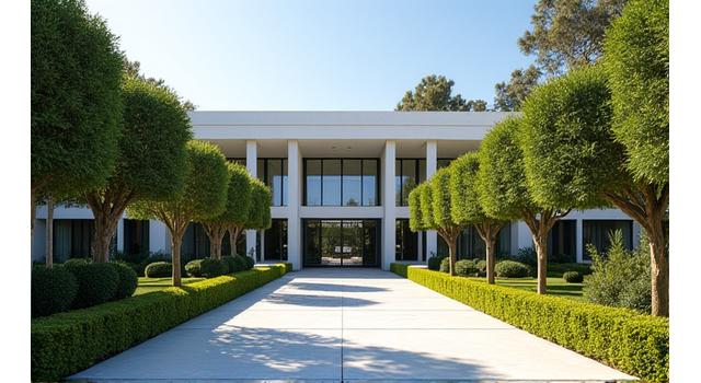 Luxurious Beverly Hills mega-estate with sprawling gardens and contemporary design.