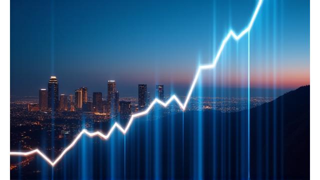 Graph showing Los Angeles luxury real estate market trends