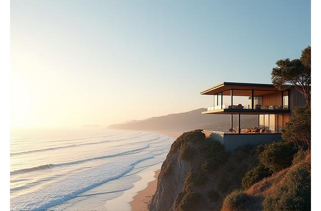 Beachfront ocean view luxury home in Malibu