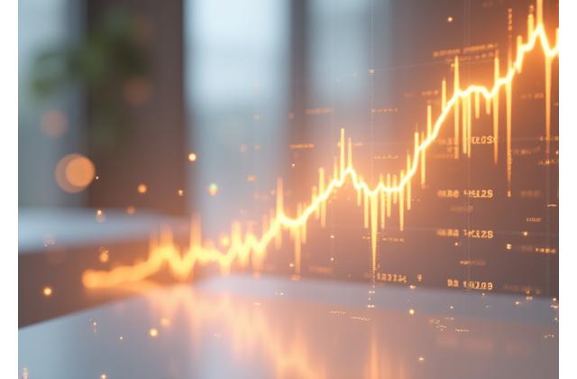 Elegant infographic showing property value trends and market analysis data