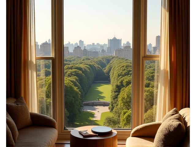 View of Central Park from a high-rise apartment