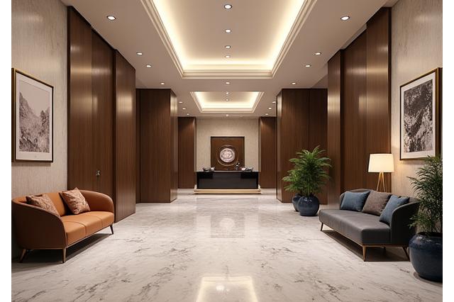 Lobby of a full-service New York luxury building